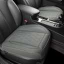 JOJOBAY Leather Car Seat Cover,Bottom Seat Covers for Cars,Front Seat Protector(Bottom),Fit for 95% of Vehicles - Padded,Anti-Slip(2 PC Front Pair,Grey)