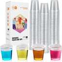 Turbo Bee 600 pack 2 OZ Disposable Plastic Shot Glasses, Mini Shot Cups for Party, Events, Whiskey and Wine Tasting