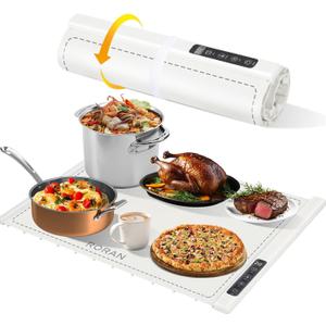 Warming Mat for Food, Food Warming Mat, Food Warmers for Buffet Party and Home Daily Use, Electric Warming Tray, Touch Control, LED Screen, Portable Design