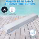 WTMORE Boat Dock Bumpers, 48" Dock Bumpers Dock Edge, Dock Fenders Bumpers, Boat Dock Bumper Guards for Dock Edge, Piling, Horizontal Deck, Vertical Poles, or Pier Fenders, White (3 Pack)