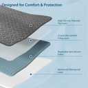 Queen Mattress Protector Waterproof - Ultrasonic Noiseless Mattress Pad with Reinforced TPU Backing, Breathable Bed Cover Fit 6"-18" Deep Pocket for Potty Training, Pets & Night Sweats, Gray