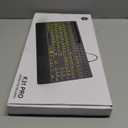 SABLUTE Large Print Wired Backlit Keyboard with Backlight Memory Function, 7-Color Auto-Cycling & Static Single LED, Computer Keyboard with Phone Holder & Wrist Rest, Quiet Crater Keys for PC Laptop