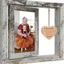 A Grandchild is Someone Who Reaches for Your Hand but Touches Your Heart Wood Picture Frame New Grandma Grandparents Day Gifts (Dis Two 6x4 Inch)