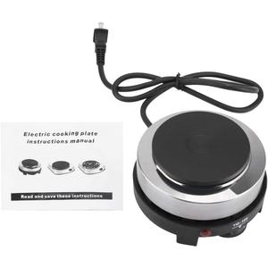 Maxmartt Mini Electric Heater Stove, 500W Round Hot Plate Portable Countertop Burner For Ceramic Glass Kettle Single Plate Cooktop, Easy to Multifunction Home Kitchen Hot (US Plug 110V)