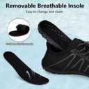 Hike Barefoot Water Shoes for Women Men Footwear, Quick Dry Wide Toe Box Pro Beach Swim Athletic Sports Shoes, Non-Slip Lightweight Aqua Shoe for Pool Hiking Walking Kayaking Diving Surfing (A3 Black)