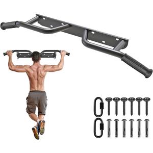 Kipika Heavy Duty Wall Mounted Doorway Pull Up Bar, Multifunctional Chin Up Bar, Portable Fitness Door Bar, Body Workout Home Gym System