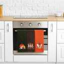 3 Pcs Fall Thanksgiving Hand Towels Embroidered Pumpkin Turkey Gnomes Bathroom Kitchen Dish Towels Seasonal Thanksgiving Decorations for Kitchen Bathroom Decor