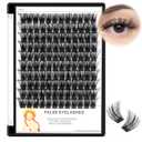 Bodermincer Lash Clusters D Curl Black/Brown/Colored Lashes 10-12-14/12-14-16/16-18-20mm Mixed Lash Clusters Kit For Beginner (M01# 16-18-20mm Mixed)
