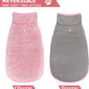 Malier Dog Winter Coat, Reversible Fleece Dog Cold Weather Coats, Windproof Warm Snow Puppy Jacket Vest Pet Clothes for Large Dogs (Pink, XXX-Large)