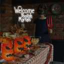 LookLight Welcome Foolish Mortals Halloween Decor Neon Sign Cold White Letters Neon Light Dimmable Spooky Gothic Haunted Mansion LED Signs for Halloween LED lights Wall Decor USB Light Up Sign for Bar Party Decoration 15x12.6inchees