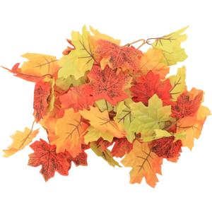 GLEAVI Thanksgiving Maple Leaf Garland Artificial Autumn Leaves Vine for Home Decor Harvest and Halloween Parties Elegant Fall Decoration for Indoor and Outdoor Use