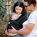 KeaBabies Baby Wrap Carrier Ring Sling - Easy to Wear, Adjustable D-Lite Baby Carrier Newborn to Toddler, Infant Carrying Shirt, Hands Free Bonding, Breathable Fabric Wearing Wrap (Dark Mauve)