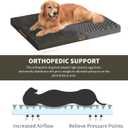 Plush Orthopedic Dog Bed for Medium Dogs & Puppies, Waterproof Dog Beds 29x18 Inch with Removable Washable Cover, Egg Crate Foam Flat Pet Mat, Coffee