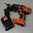BLACK+DECKER 20V MAX Cordless Drill and Driver, 3/8 Inch, With LED Work Light, Battery and Charger Included (LDX120C)