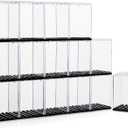 15 Display Cases Fits for Lego Minifigures, Mini-Figures Display Boxes Fits for Lego Figures Display, Single Mini-Figures Storage Case for Figures Collectors, Dust-Proof (Black)