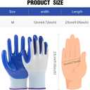 Women's Enhanced Type Nitrile Coated Work Gloves, Multi-purpose Safety Protective Gloves (Blue-25 Pcs)