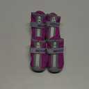 QUMY Dog Shoes for Small Dogs, Puppy Dog Boots & Paw Protector for Winter Snow Day, Summer Hot Pavement, Waterproof in Rain Weather, Ourdoor Hiking, Indoor Hardfloors Skid-resistant Sole Purple Size 2