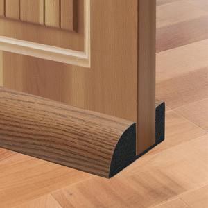 2 Pack Door Draft Stopper 36" Adjustable Under Door Draft Stopper Soundproofing 30 Inch to 36 Inch Noise Blocker Seal Large Gap up to 1.2", Easy to Install Wood Color