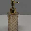 Soap Dispenser with Pump, Refillable Liquid Hand Soap Dish Soap Dispensers for Bathroom Counter, Kitchen Sink (Golden)