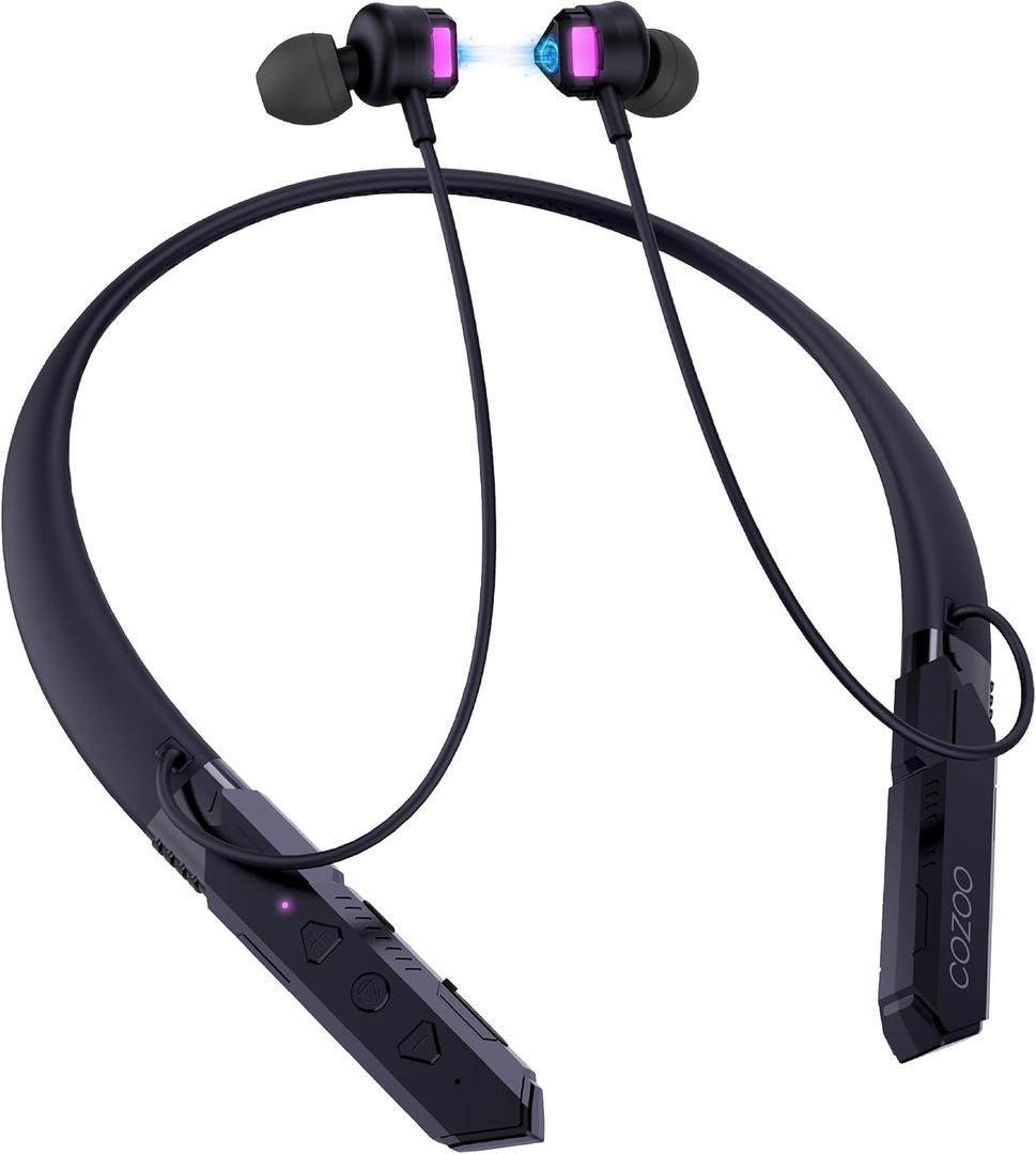 cozoo Bluetooth Headphones Neckband, 30H Playtime Wireless Bluetooth Earbuds w/Mic in-Ear Magnetic Neckband Earphone, IPX5 Sweatproof Deep Bass Headset for Home, Traveling, Outdoor, Business Trips