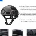 MICH Airsoft Helmet and Detachable Full Face Airsoft Mask Goggles with NVG Mount and Side Rail for Paintball-Hunting and Outdoor Activities One Size
