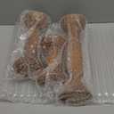 Rustic Wooden Pillar Candle Holders Set of 3, 12'' 9'' 6'' Farmhouse Wood Candle Stand for Table Centerpieces, Vintage Tall Candleholders Fireplace Mantel Decor for Living Room, Brown