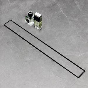 SaniteModar Linear Shower Drain 48 inch with Tiled Stealth and 304 Stainless Steel Brushed Polished 2 in 1 Panels.Tile Insert Shower Drain Equipped Adjustable Feet,Hair Filters | AISI 304 Stainless Steel Brushed Linear Dain Rectangle Shower Floor Drain with Hair Strainer and Leveling Feet