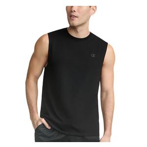 Champion mens Classic Jersey Muscle Tee Shirt, Black, Small US