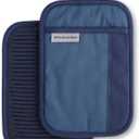 KitchenAid Beacon Two-Tone Non-Slip Pot Holder Set, Navy/Ink, 7"x10", 2 Piece