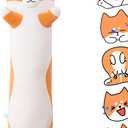 Rexinc 43.32'' Jumbo Dog Stuffed Animals Long Dog Plush Pillow Toy Sleeping Cute Cartoon Soft Long Body Pillow Gift for Kids Adults