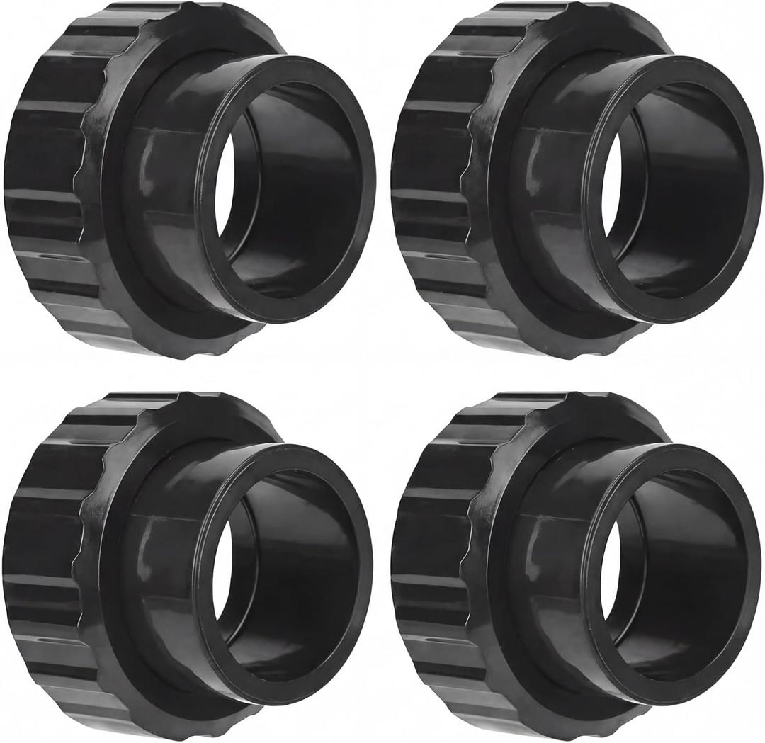 4 Pcs SP1500UNPAK2C Union Connection Kit, 1-1/2-inch Socket by 2-inch Slip Flush Union Connectors Pak Replacement, Compatible with Hayward Pumps/filters and Chlorine Feeders