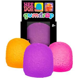 Schylling NeeDoh Gumdrop Textured Sensory Fidget Toy Colors May Vary (3 Pack)