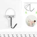 Adhesive Hooks for Hanging Heavy Duty Wall Hooks Self Adhesive Towel Coat Hooks Waterproof Transparent Hook for Bathroom Shower Kitchen Keys Door Outdoor Home Improvement Utility Hook 12 Pack