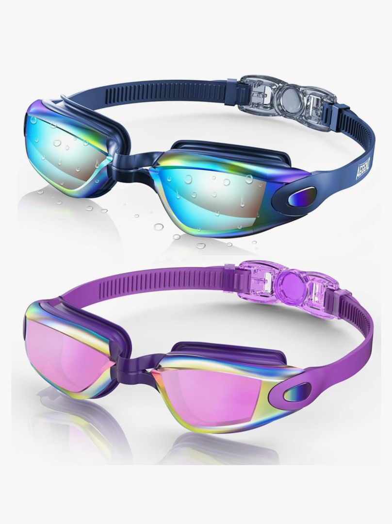 Aegend Swim Goggles, 2 Pack Swimming Goggles No Leaking Adult Men Women Youth