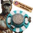 KADTC Level 2 in 1 Dog Puzzle Toy for Small/Medium/Large Dogs Treat Puzzles Slow Feeder Enrichment Food Feeding Dispenser Puppy Mental Stimulation Brain Stimulating Mind Toys Christmas New Year Gift (Matisse green)