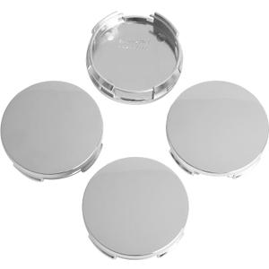 KitsPro 2.5Inch 63MM Wheel Center Caps, Pack of 4 (Chrome, Outer 63MM, Inner 61MM)