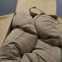 Blazing Needles Polyester Solid Twill Swivel Rocker Chair Cushion, 48" x 24", Toffee