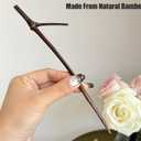 2 x Chinese Hair Sticks for Women, Handmade Natural Bambooo Hairpins, Chinese/Japanese Retro Hair Chopsticks for Women