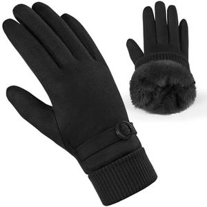 PPAOEH Cold Weather Womens Gloves, Winter Gloves for Women Thermal Warm Fleece Lined, Touchscreen Gloves for Christmas Gifts