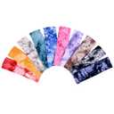 Tie Dye Headbands Stretch Headbands Elastic Yoga Hairband for Teens Girls Women Adults, Assorted Colors, 10 Pieces 