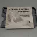 Faucet Mat for Kitchen Sink, 17.7"X5.5" Silicone Sink Splash Guard with Soap Holder, Snap-On Design & 7°slope Fast Drain, Folding Sink Faucet Mat for Universal Kitchen Bathroom Sink（Grey）