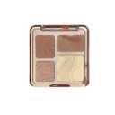 4-in-1 Face Contour Palette, Matte and Shimmer Shades with Highlighter, Brown and Beige(2 Pack)