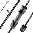 SEASIR Riveria Ultralight Fishing Rod, BFS Spinning Baitcasting Rod, 40T Carbon Fiber Baitcaster Rod, 10 Piece Casting Rod for Freshwater Bass Trout, Fuji O Ring Guide, EVA Handle, Fast, Black, RiveriaS662-UL-F