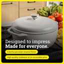 Lodge Essential Enamel Cast Iron Dutch Oven - Perfect for Bread Baking, Braising, Marinating & Slow Cooking - Features Moisture-Sealing Lid & Dual Handles - Kitchen Essentials - 6 Qt Storm Blue