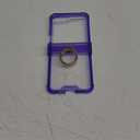 Designed for Samsung Galaxy Z Flip 4 Case Clear with Ring, Anti-Fall Shockproof Protective Phone Cover Case Compatible with Galaxy Z Flip 4 Case 5 G 2022 (Clear Purple)