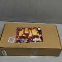 Fulong Festive Christmas Lighted Gift Boxes - Set of 3, Collapsible Indoor Holiday Decorations with 60 Pre-Lit Warm LED Lights, Sturdy Metal Frame & Glittering Fabric, for Fireplace & Christmas Tree