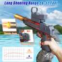 Super Electric Water Gun for Adults Kids with Muzzle Flash & Recoil Effect, Powerful 425CC High Capacity Automatic Squirt Guns Up to 32 FT Range for Swimming Pool Party Beach Outdoor Activity