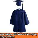 OSBO GradSeason Unisex Matte Kindergarten Graduation Gown Cap Tassel Set 2026 (Navy, 27"(3'6"-3'8"))