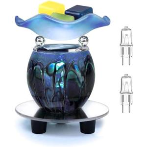 HUNANBANG 3 in 1 Electric Oil Warmer Wax Melter Fragrance Burner (blue)