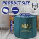 Portable Bathtub for Adults, Easy to Assemble Collapsible Bathtub 31.5"L x 26", Suitable for Travel, Camping and Outdoor Activities (Green, L)